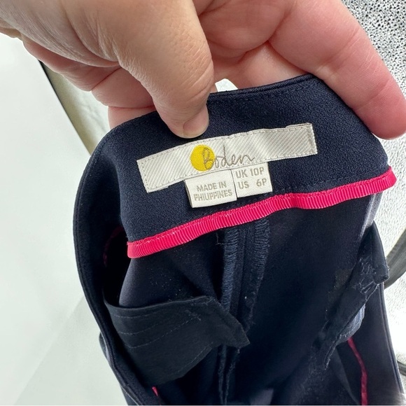 Boden Navy Career Office Marlin Wide Leg Trouser Pants Size 6P - Picture 5 of 6